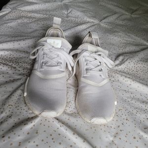 All White Adidas NMD R1